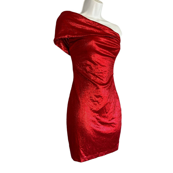 Superdown Red Shimmer Mini Dress - Picture 8 of 11